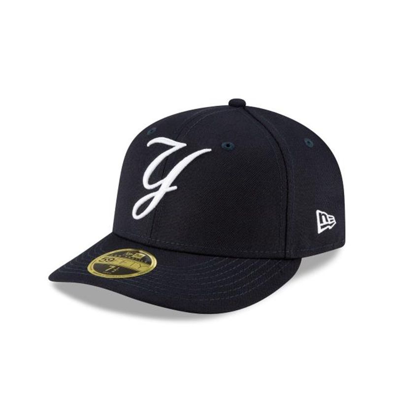 MLB New York Yankees Ligature Low Profile 59Fifty Fitted (ZWY5253) - Blue New Era Caps